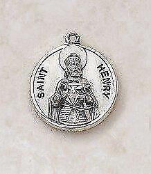 Patron Saint Henry Sterling Medal Size .75 in H comes with 24 in Chain