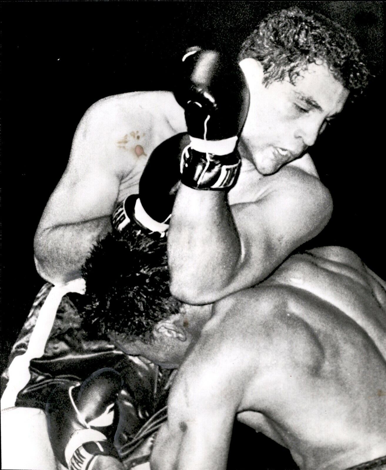 LG907 1960 AP Wire Photo WILLIE PASTRANO vs ALONZO JOHNSON Kentucky Derby Boxing