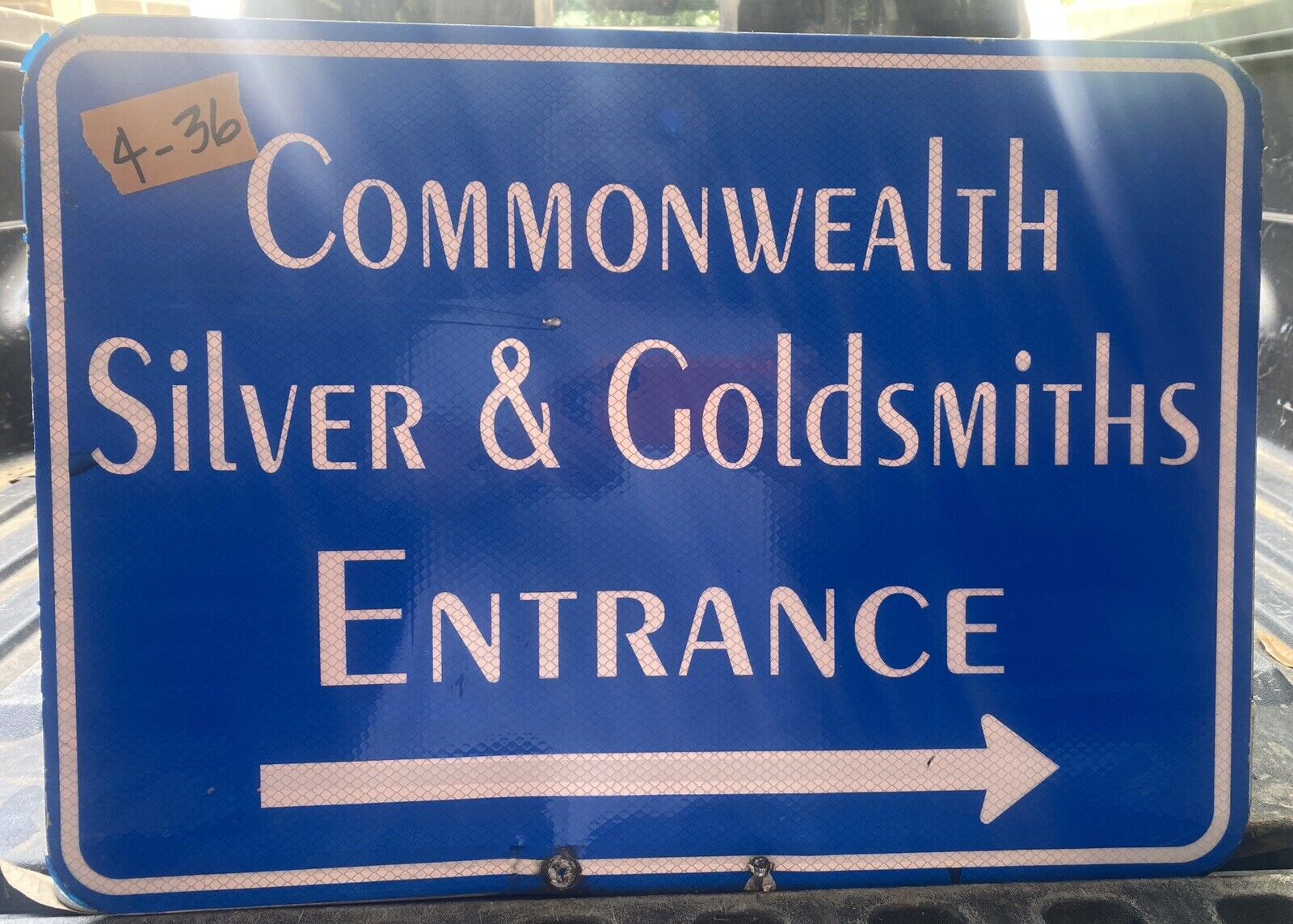 Commonwealth Silver And Goldsmiths Entrance Sign Danville Va\