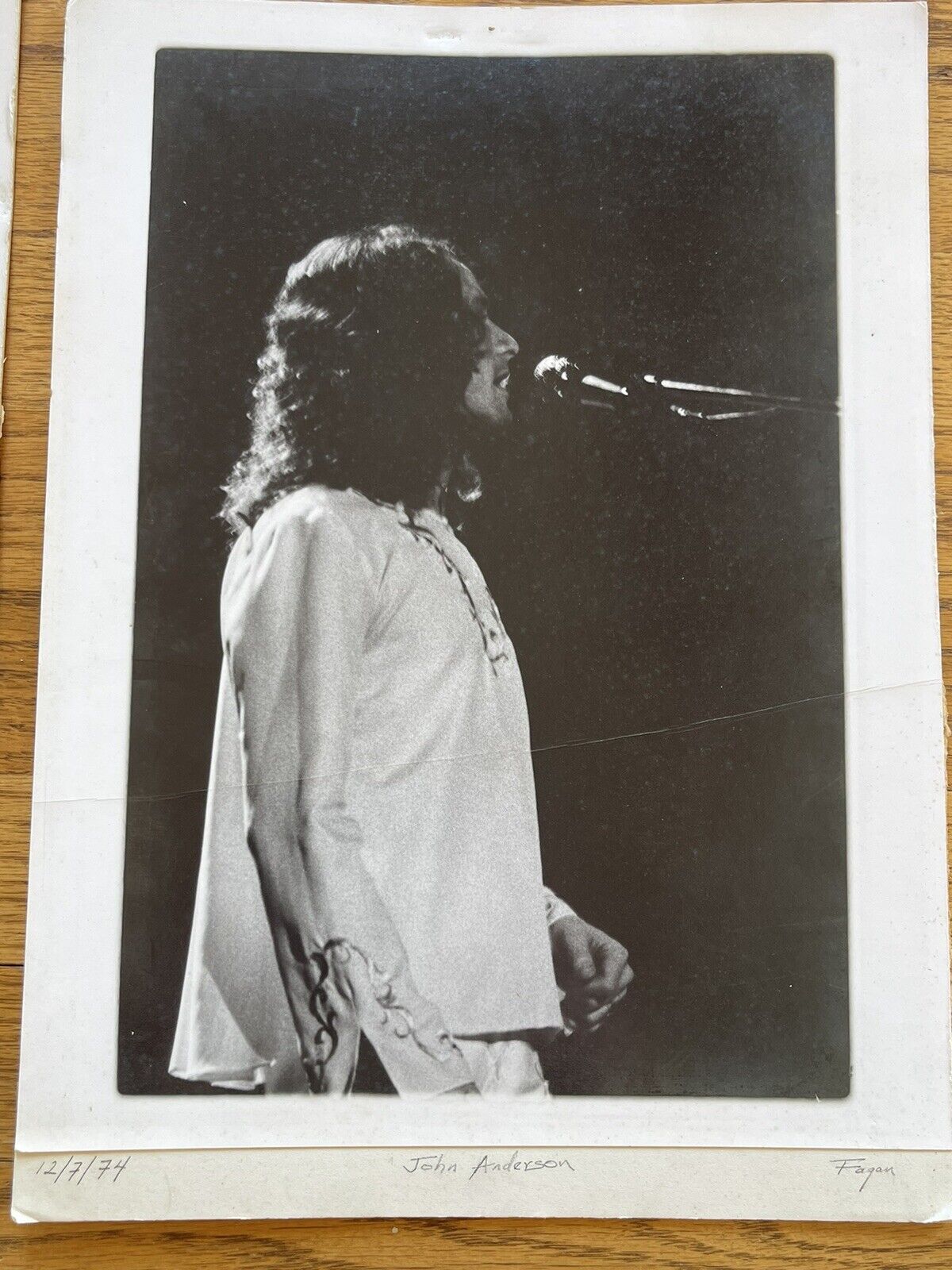 YES John Anderson Concert Photos 1974 Very rare 3 Total Band Photographs