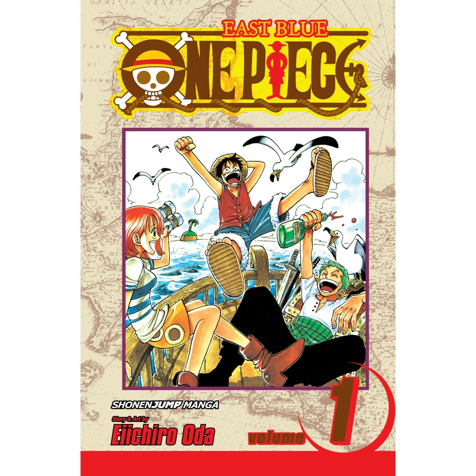 1 Vol - One Piece Set 1 East Blue & Baroque Works Vol 1-23 NO Poster & Booklet 