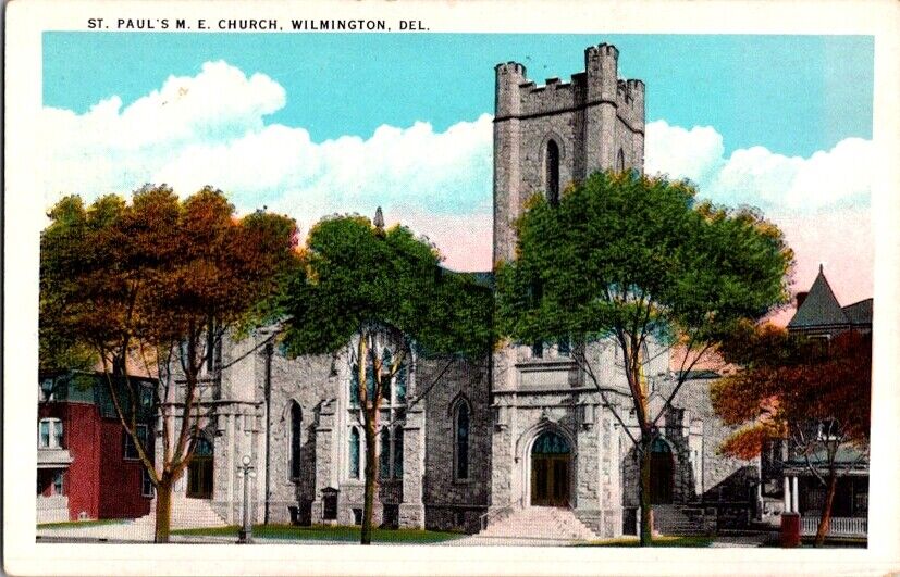  Postcard St. Paul\'s Methodist Episcopal Church Wilmington DE Delaware     G-203