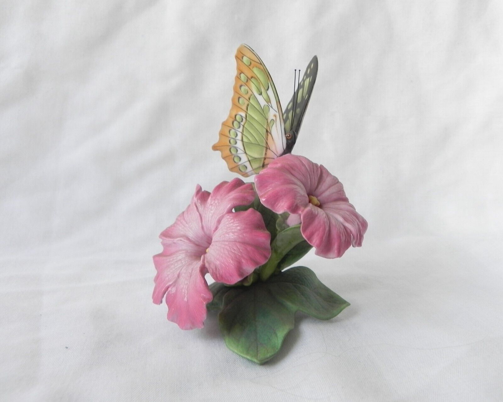 Lenox 1991 MALACHITE Butterfly Flower Figurine Fine Porcelain