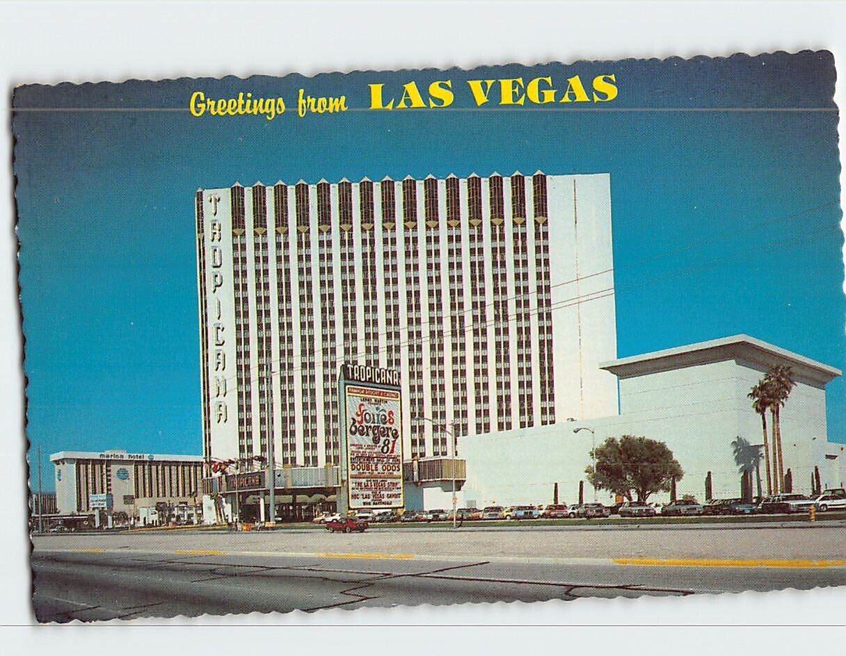 Postcard Tropicana Hotel The Strip Greetings from Las Vegas Nevada USA
