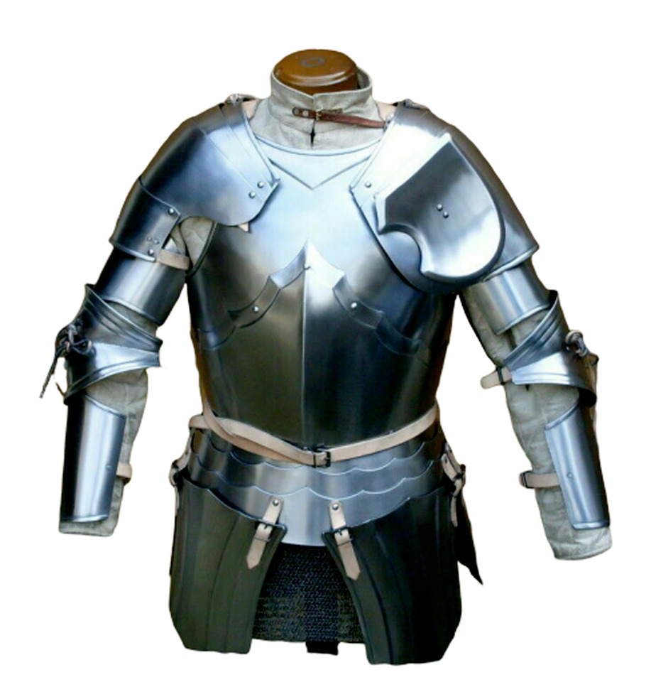 Medieval Upper Body Armor Suit Breastplate With Hand & Pauldrons
