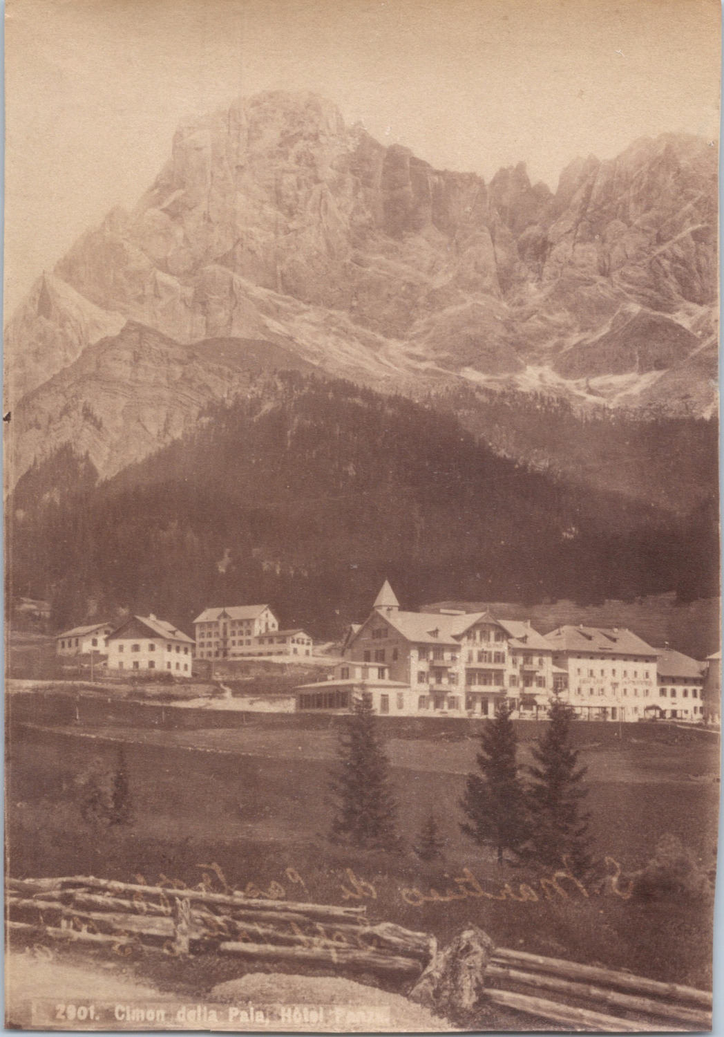 Italy, San Martino di Castrozza, General View, Vintage Print, 1897 Win Print