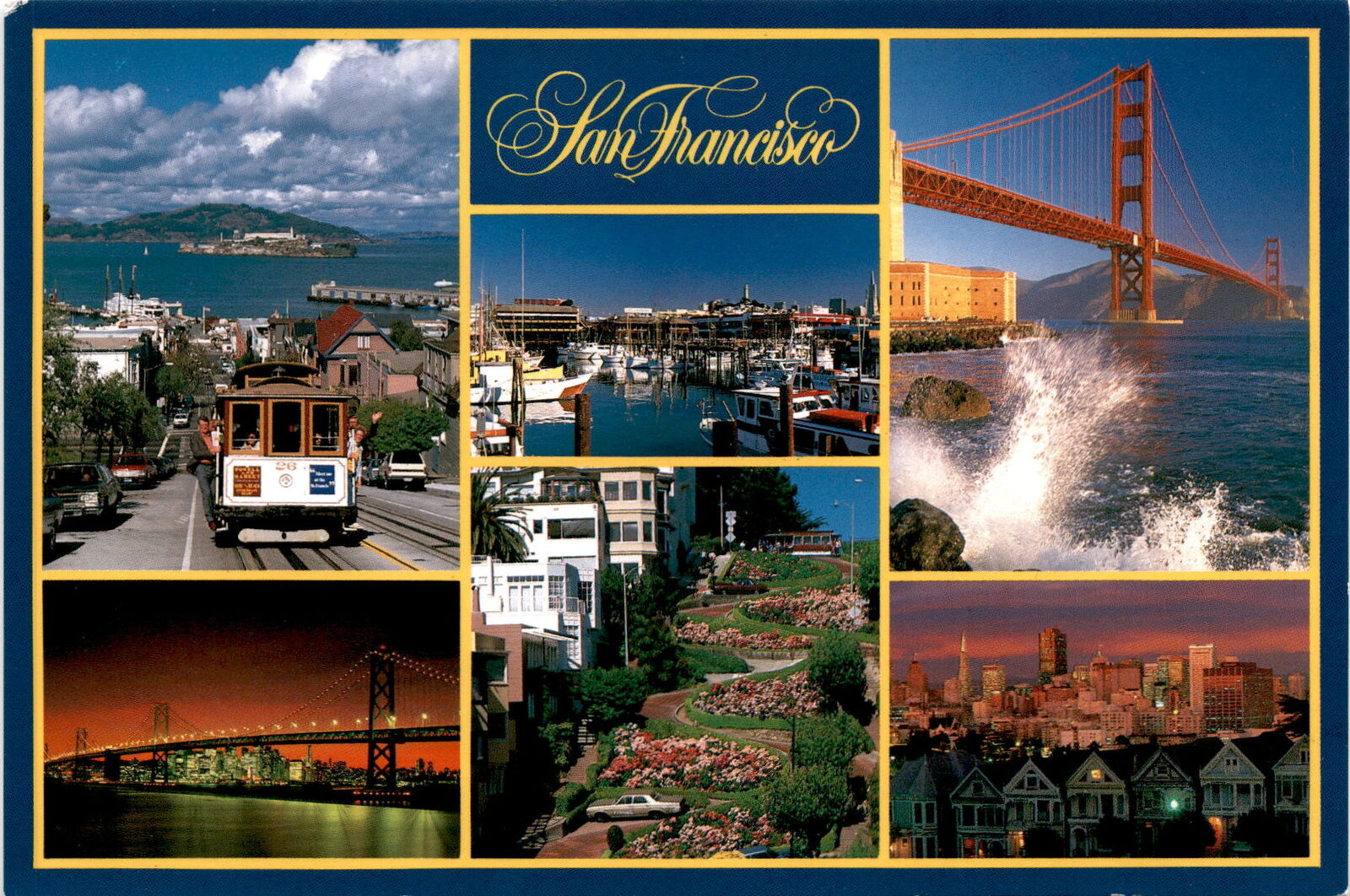 San Francisco Ken Glaser Jr Korea Golden Gate Bridge Alcatraz Island A postcard
