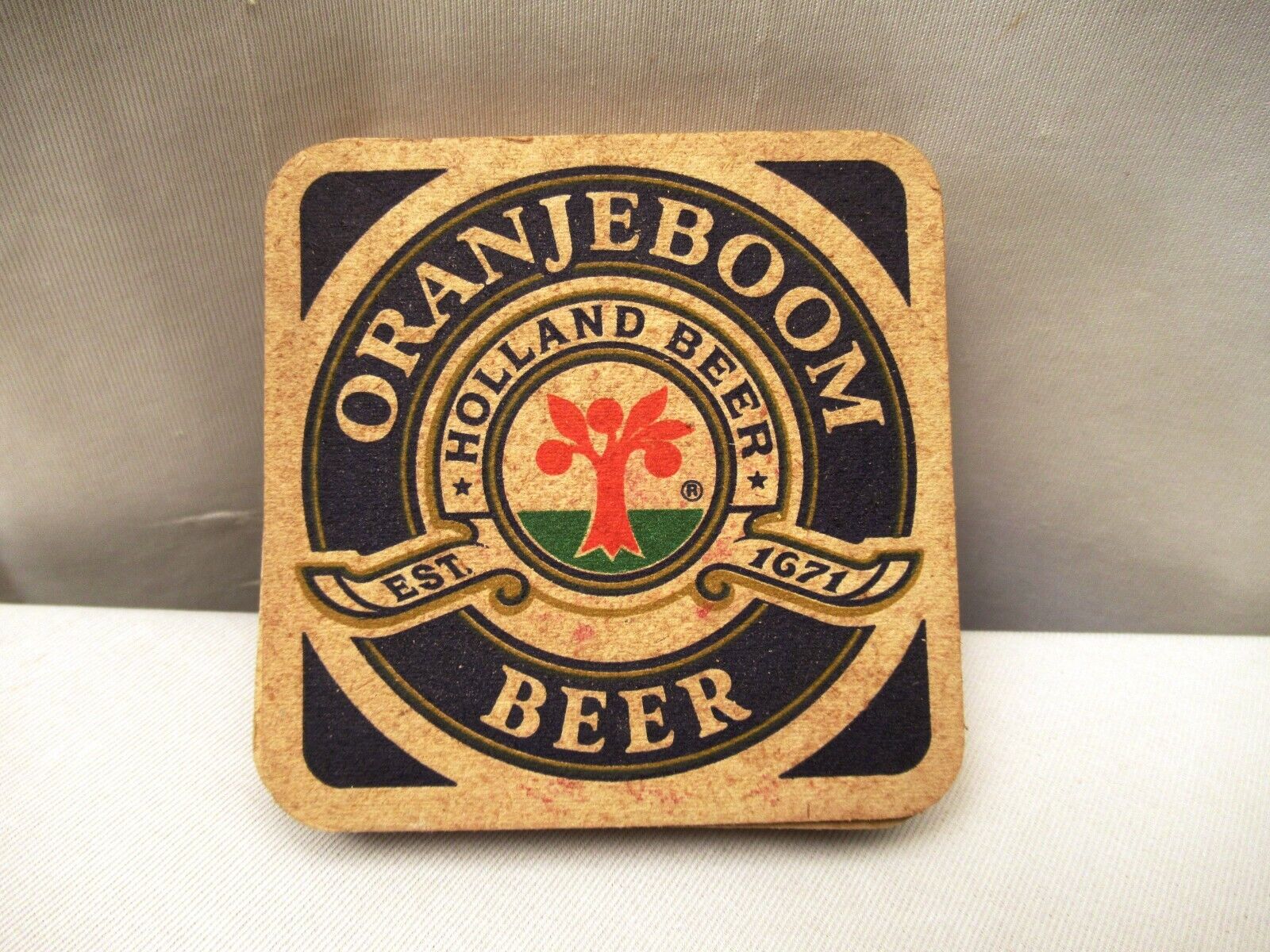 Vintage Orangeboom Holland Beer Advertising Glass Coaster Barware 9 Pc Collecti\