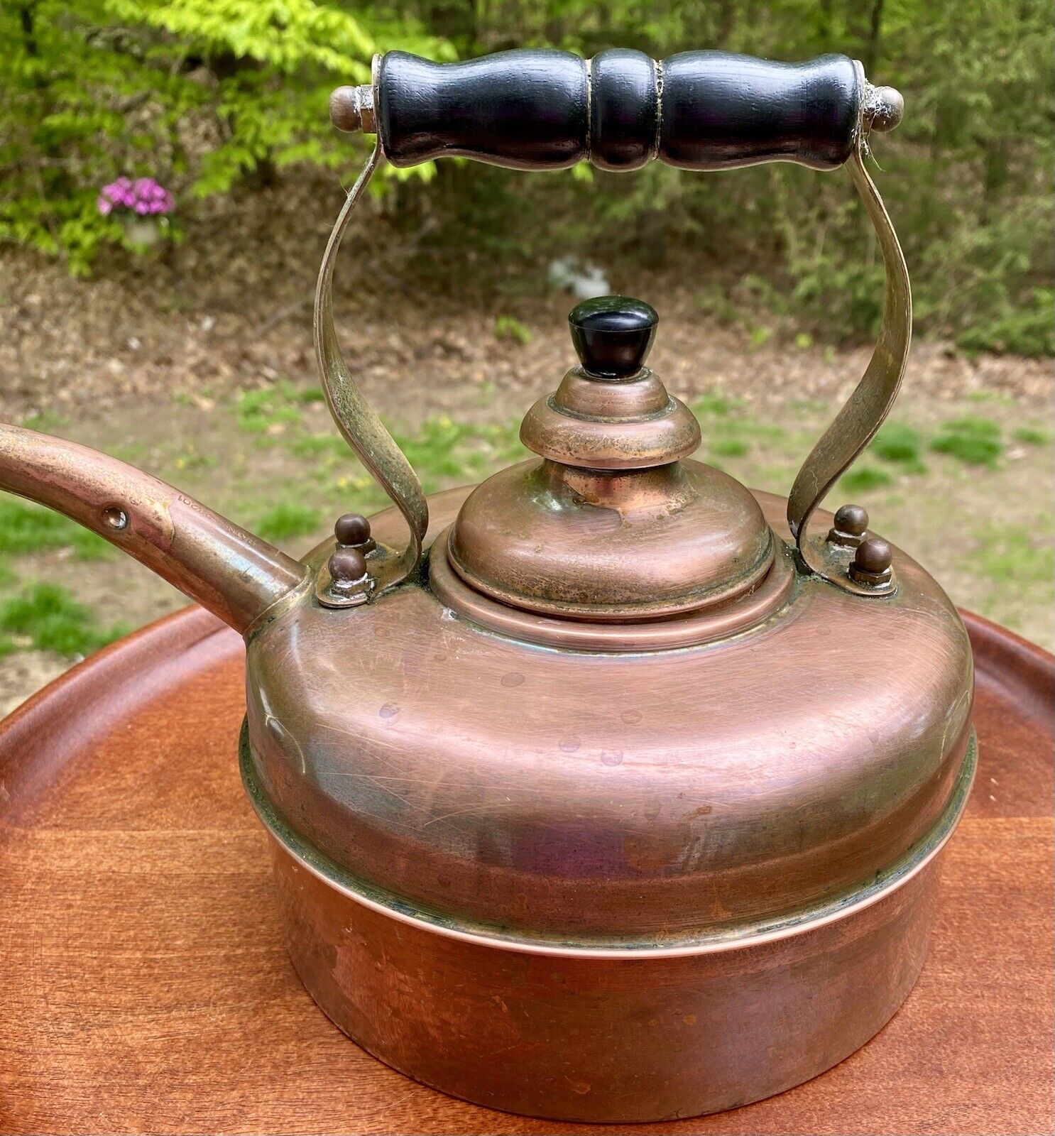 Vintage Simplex  Tea Kettle Patent Guaranteed Solid Copper England 786743