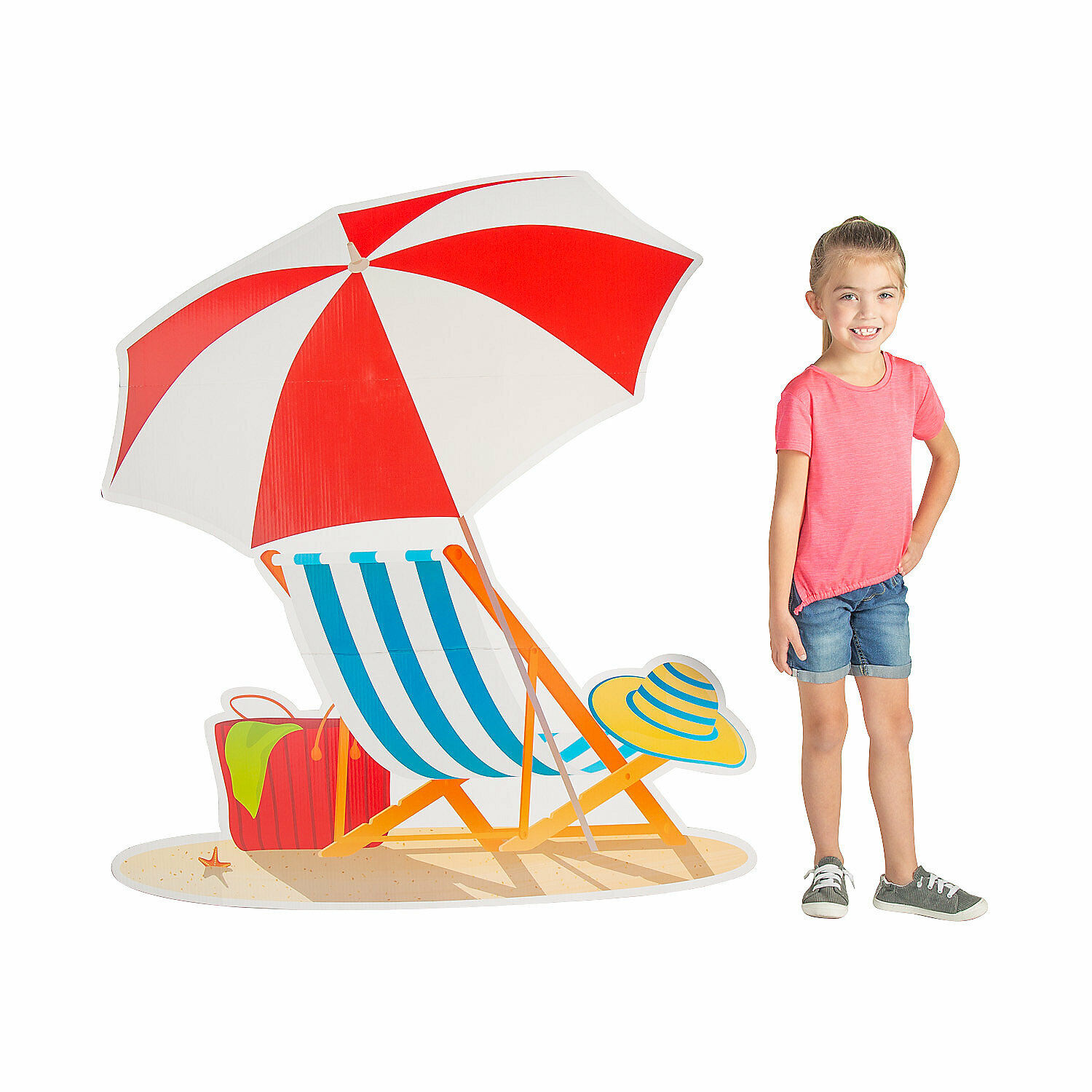 Make a Splash VBS Beach Umbrella Stand-Up, Birthday, Party Decor, 1 Piece