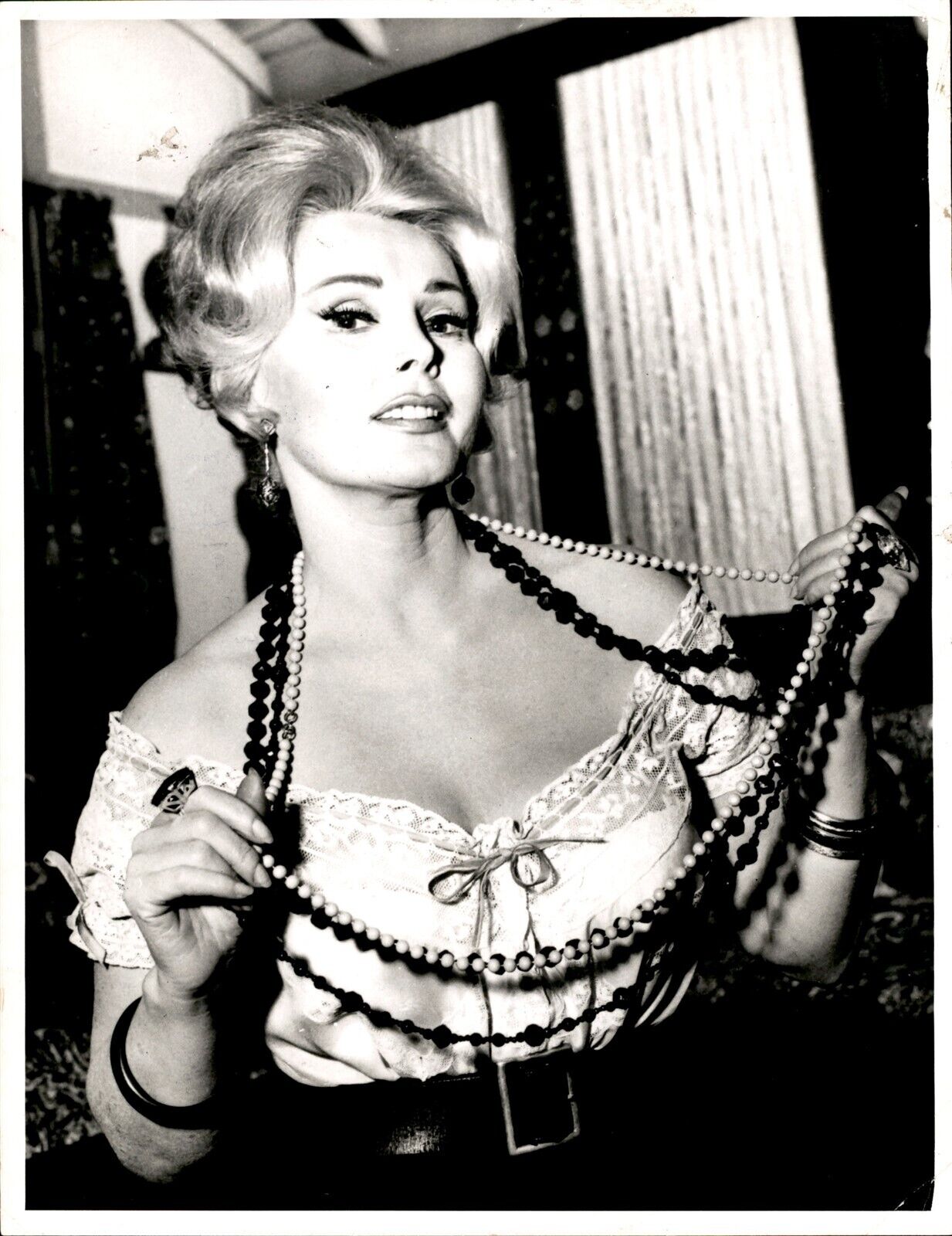 LD311 1966 Original Photo ZSA ZSA GABOR Beautiful Socialite & Hollywood Actress