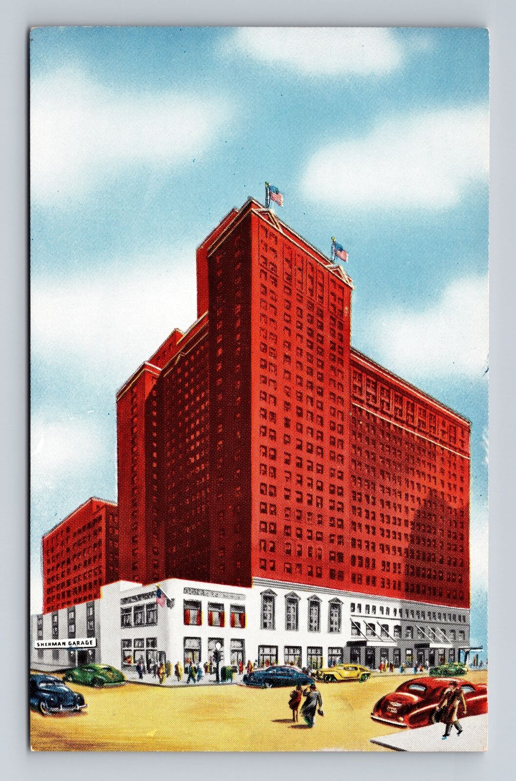 Chicago IL-Illinois, The Sherman Hotel, Advertising Souvenir Vintage Postcard