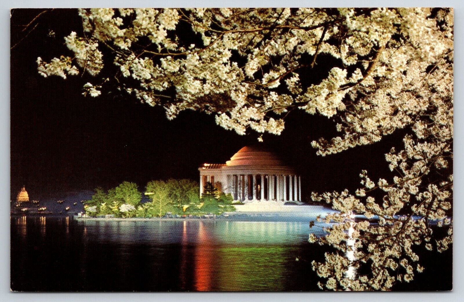 Postcard - The Jefferson Memorial Night View - Washington DC