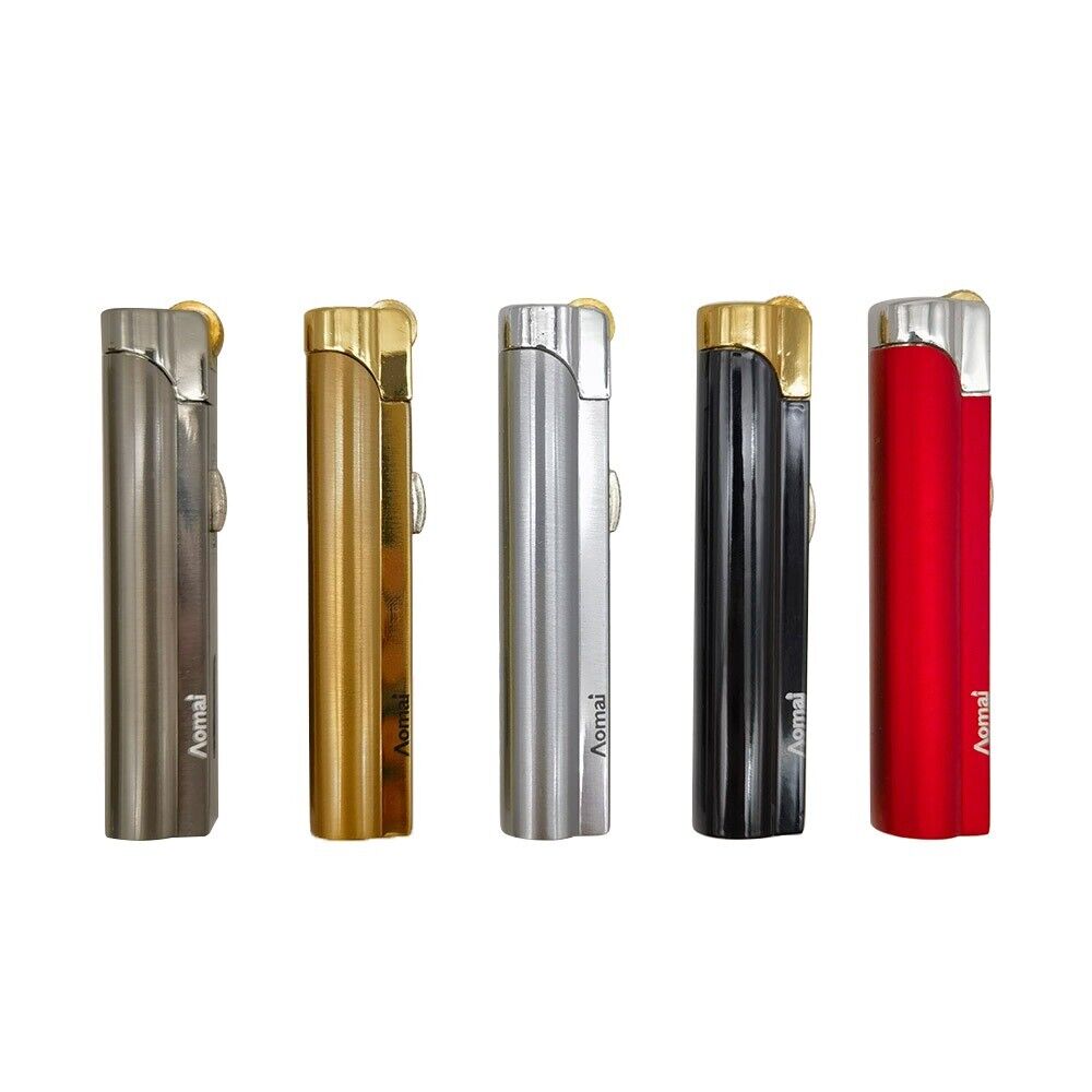 5Pcs/set AOMAI Jet Torch Lockable Flame Cigar Cigarette Butane Flint Lighter New