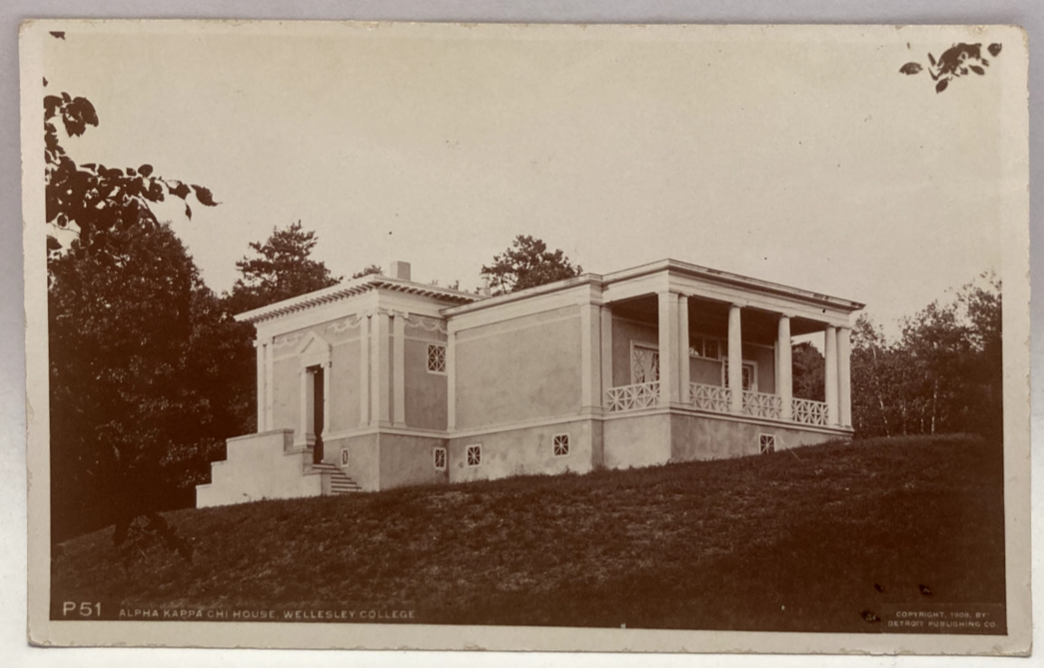 RPPC Alpha Kappa Chi House, Wellesley College, Massachusetts MA Vintage Postcard