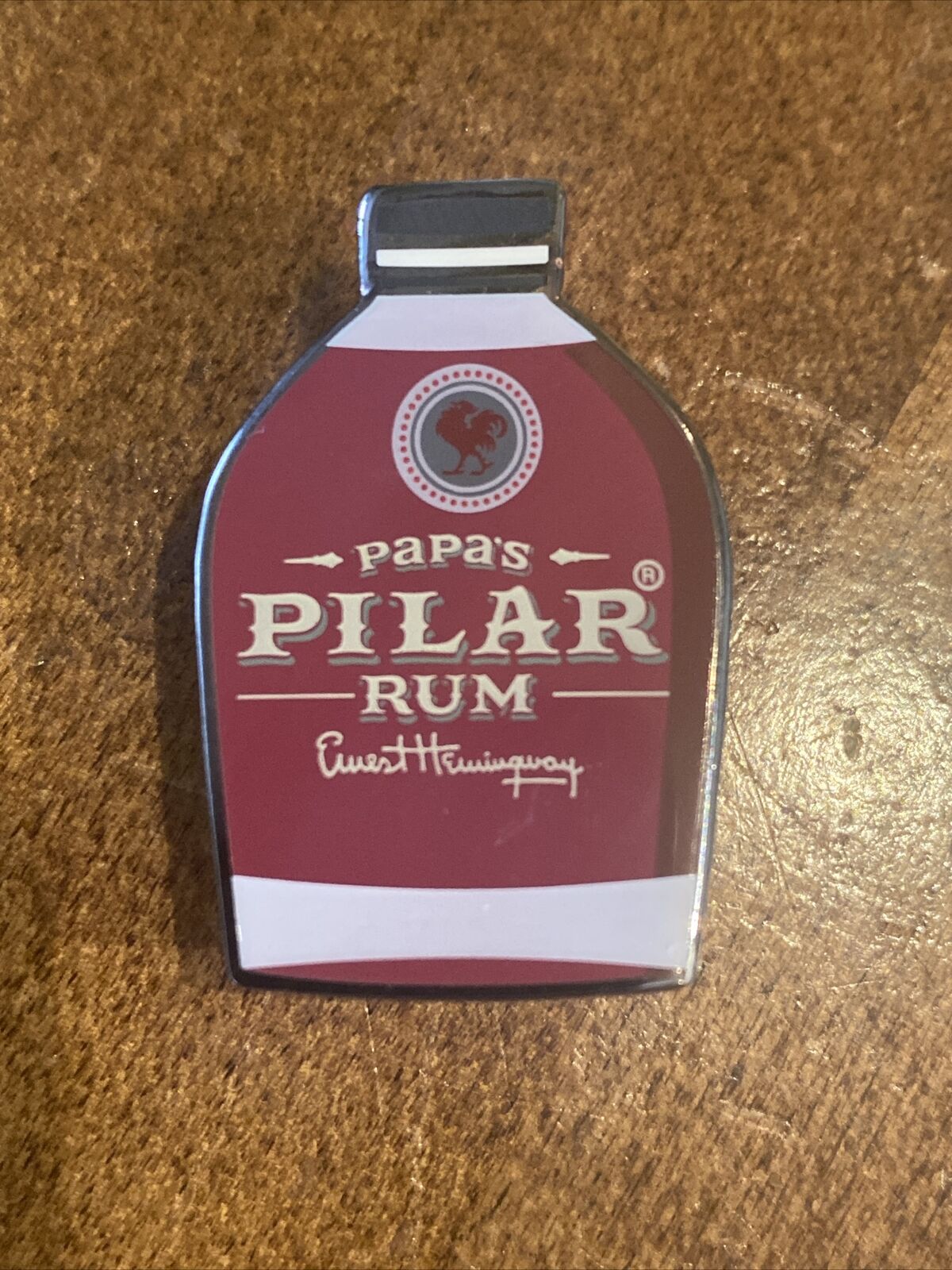 Papa’s Pilar Rum Bottle Logo Promo Enamel Pin