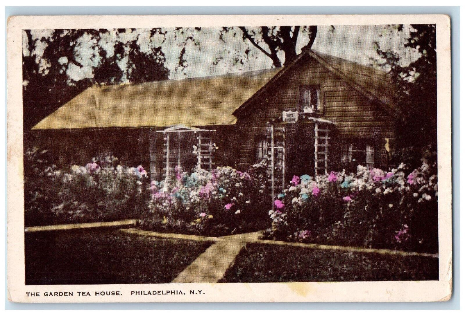 c1950\'s The Garden Tea House, Philadelphia New York NY Vintage Unposted Postcard