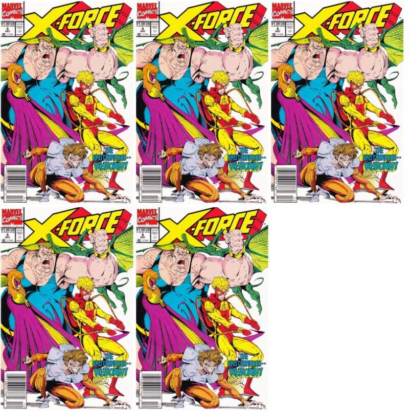 X-Force #5 Newsstand Cover Marvel Comics - 5 Comics