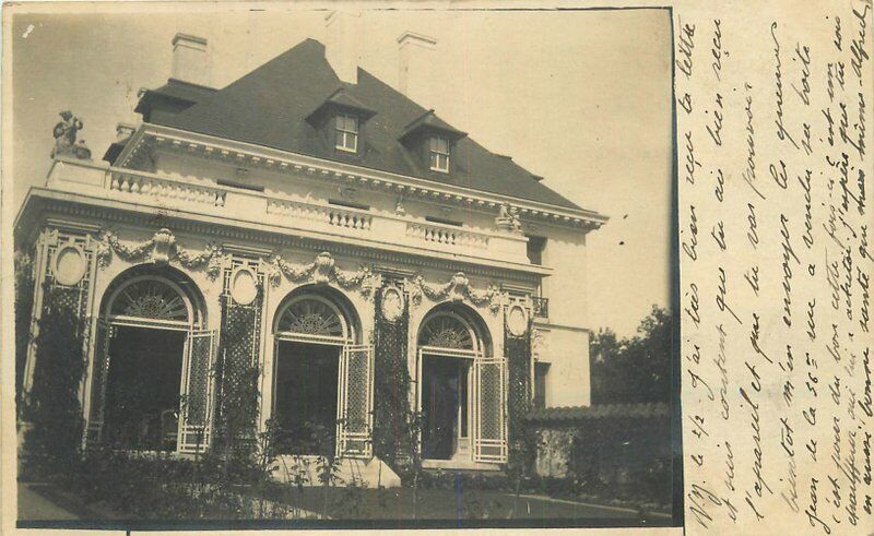 New York 1906 Ornate Building RPPC Photo Postcard 22-3654