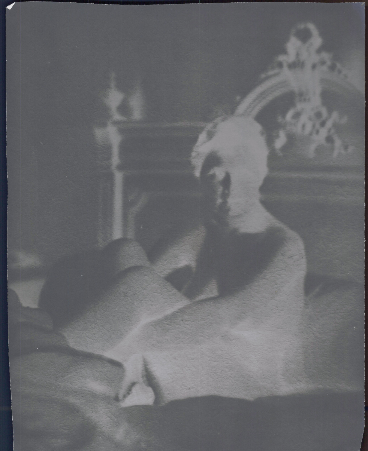 Negative Paper, Nude Vintage Print, Silver Print 30x24.5 Circa 1900 