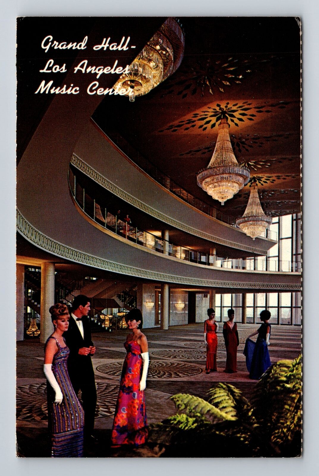 Los Angeles CA-California, Grand Hall Music Center Vintage c1967 Postcard