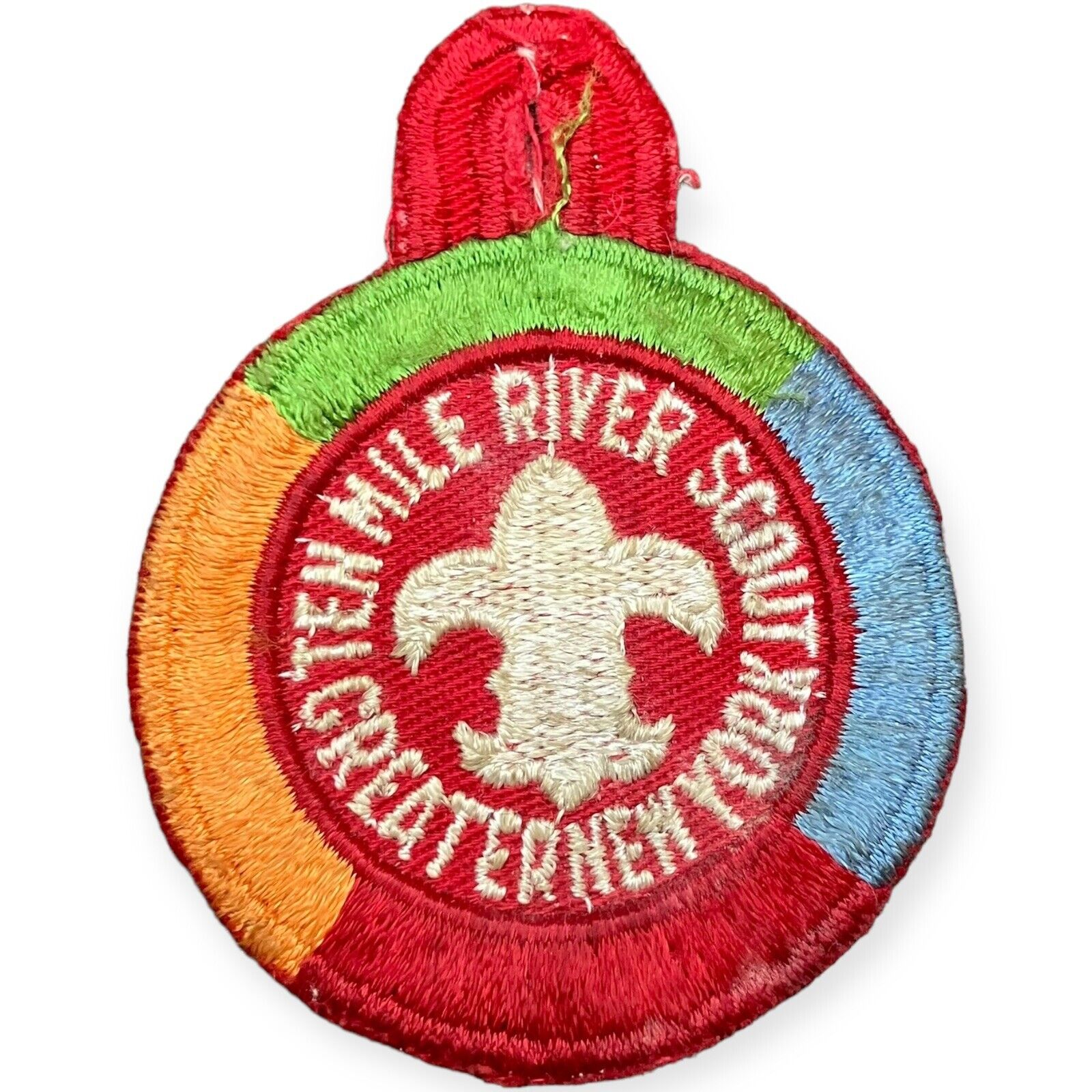 BSA Greater New York Ten Mile River Camp Patch Boy Scout Green Orange Red Blue