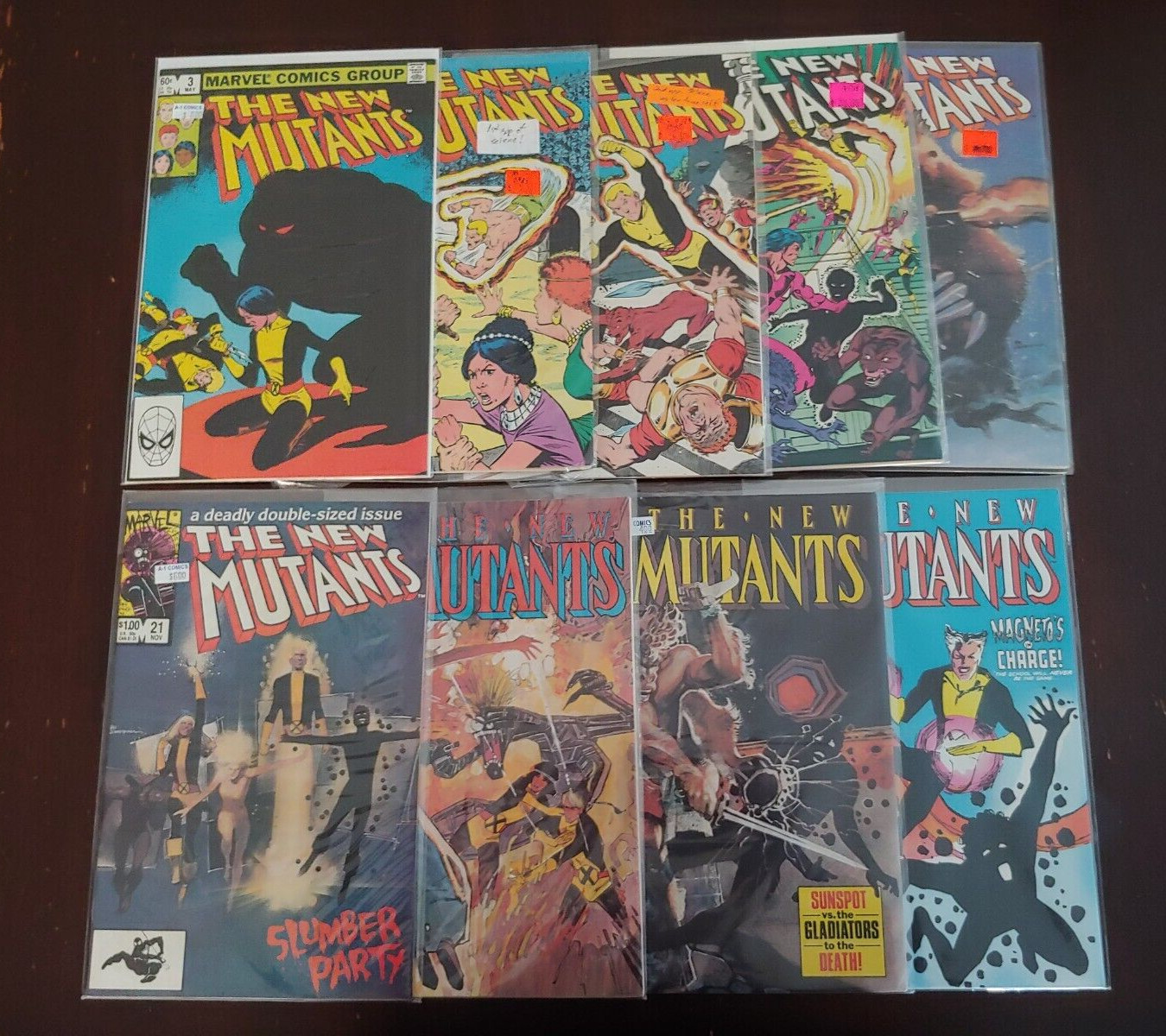New Mutants Comic Lot 3, 9, 10, 16, 19, 21, 27, 29, 35