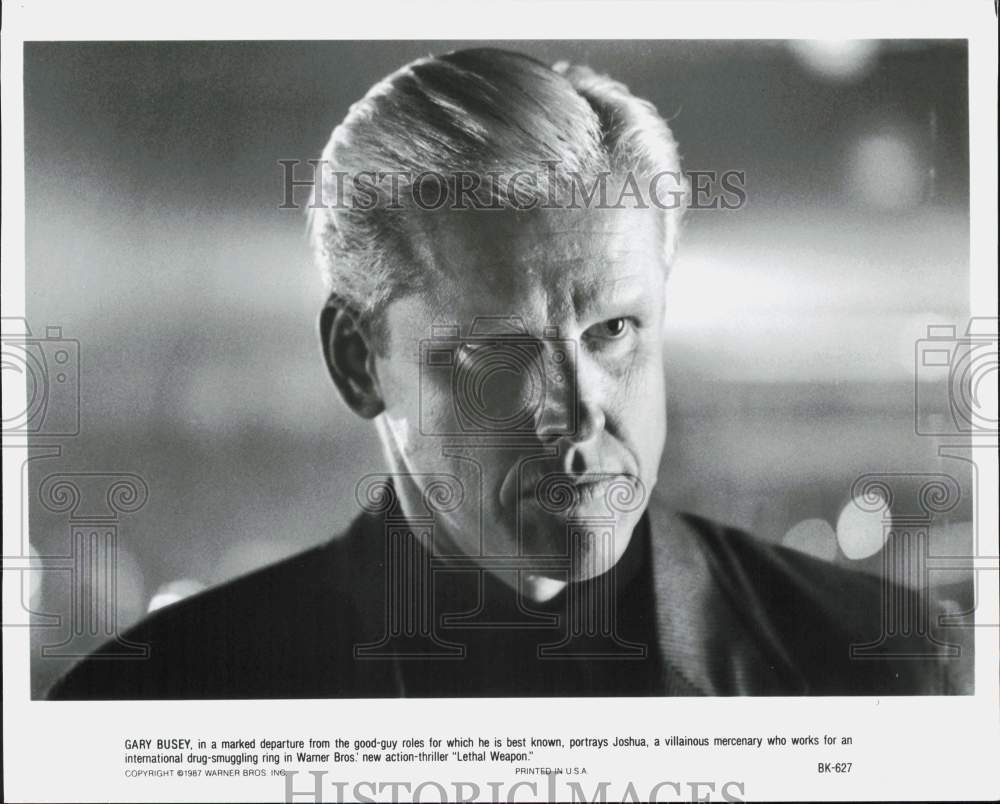 1987 Press Photo Gary Busey stars in the film \