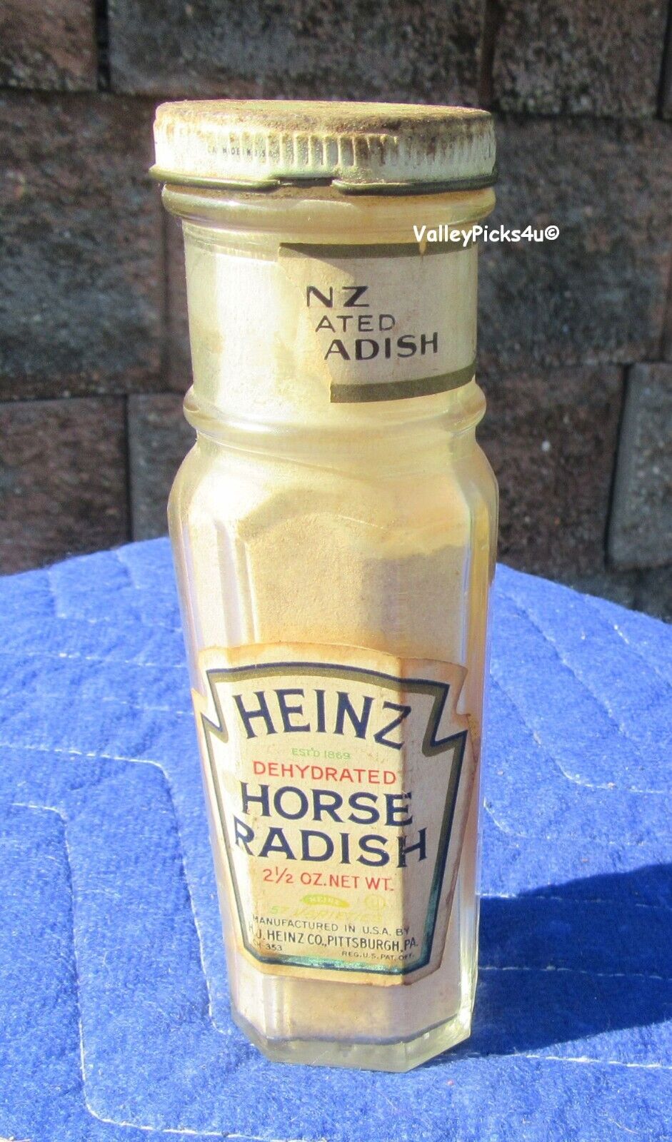 Vintage Country Store Décor Heinz Horseradish Food Chef Spice Bottle Jar