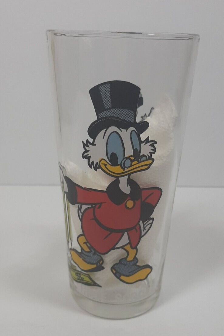 Vintage 1978 Walt Disney Pepsi Collector Series Glass Tumbler Uncle Scrooge Duck
