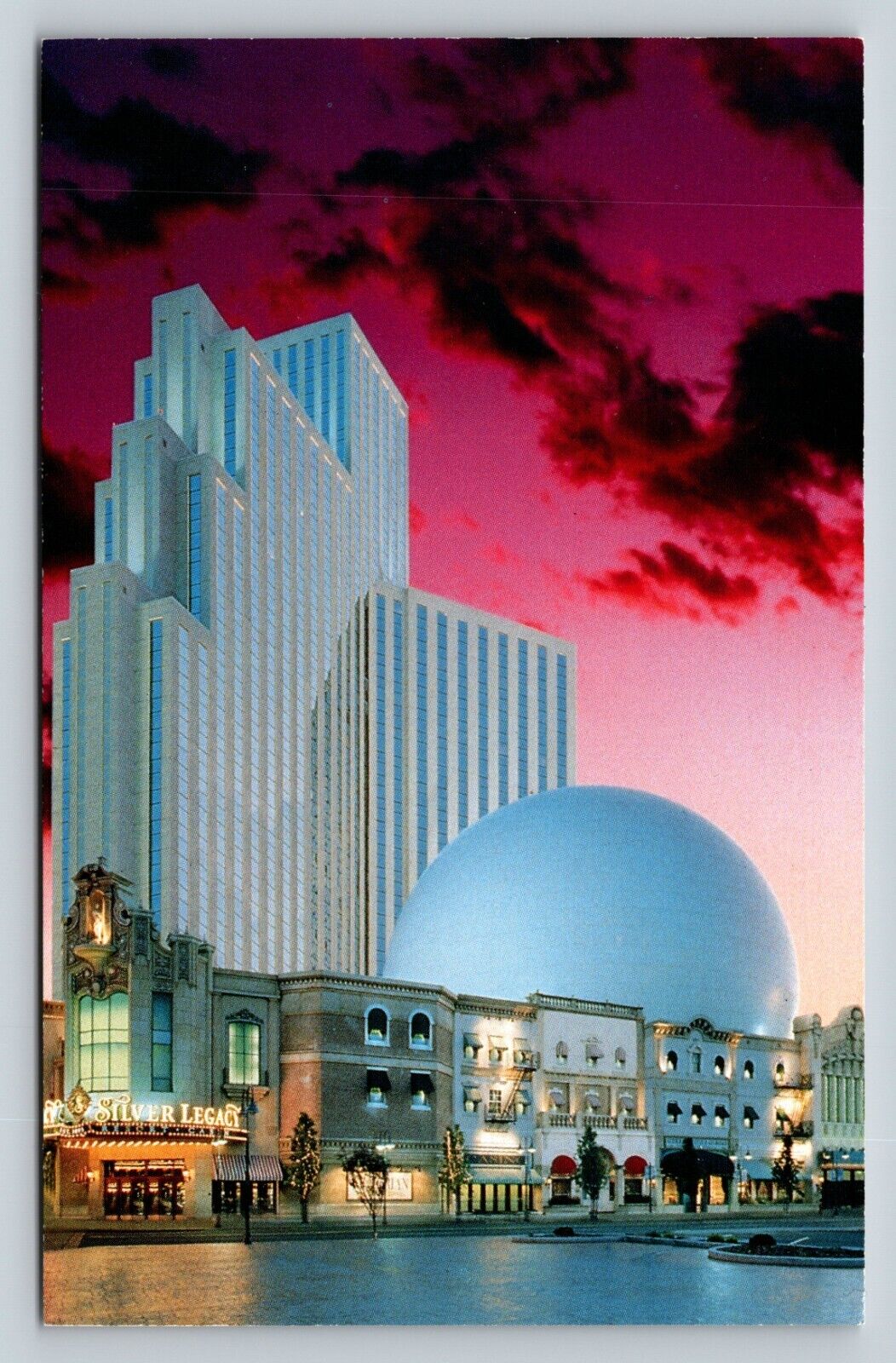 Reno Nevada NV Silver Legacy Resort & Casino Colorful VINTAGE Postcard