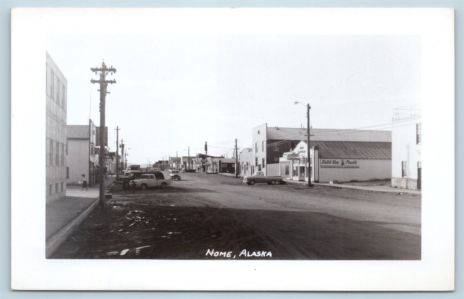 Postcard AK Nome Street View Hardware Store c1940s RPPC Real Photo Q12