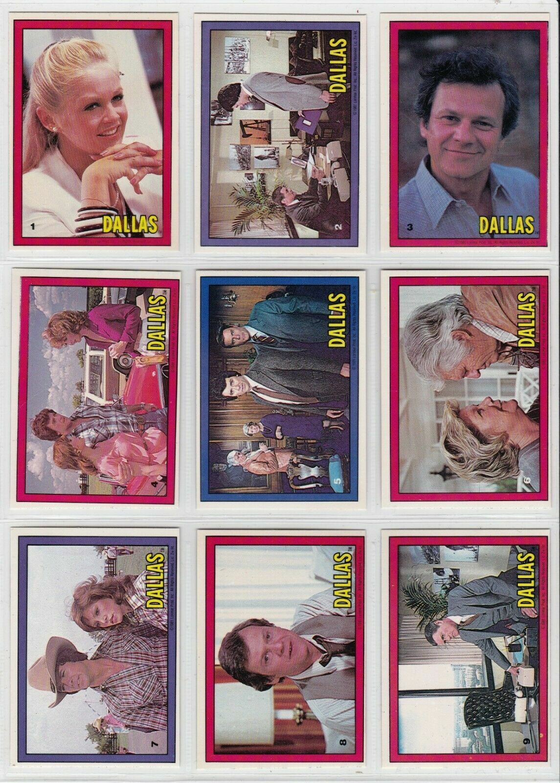 1981 DONRUSS DALLAS SET TV SHOW COMPLETE SET OF 56 CARDS JR EWING