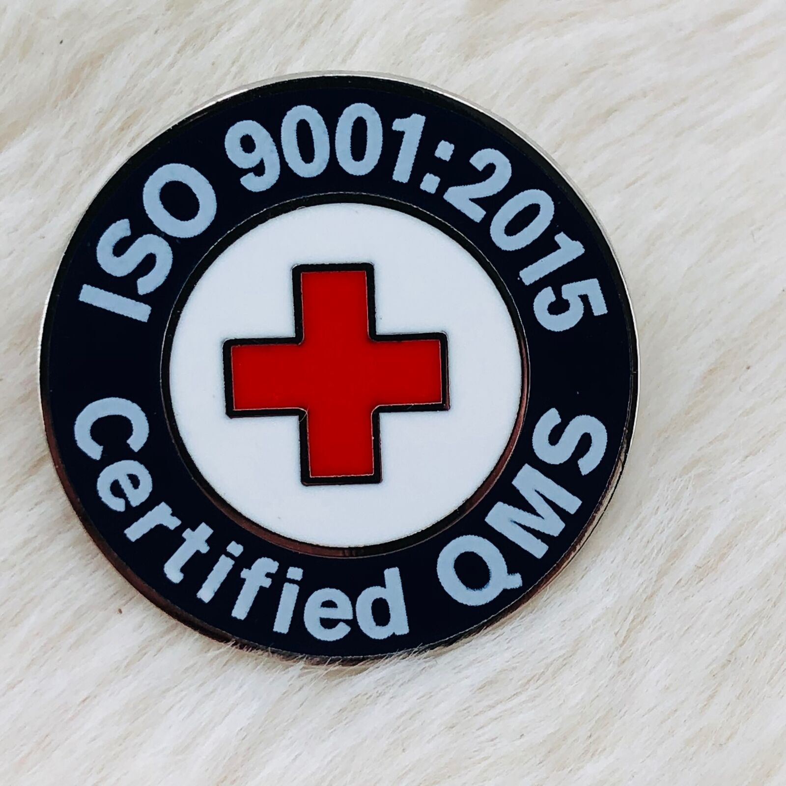 American Red Cross ISO 9001:2015 Certified QMS Enamel Lapel Pin