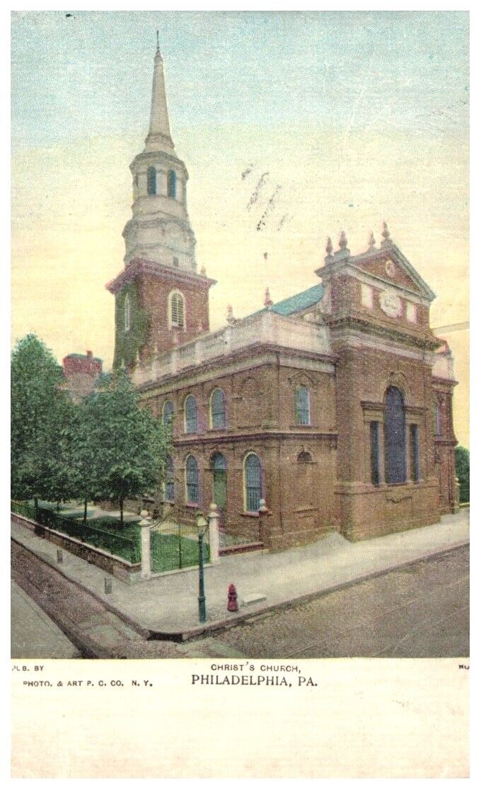 CHRIST\'S CHURCH,PHILADELPHIA,PA.VTG 1909 POSTCARD*A26