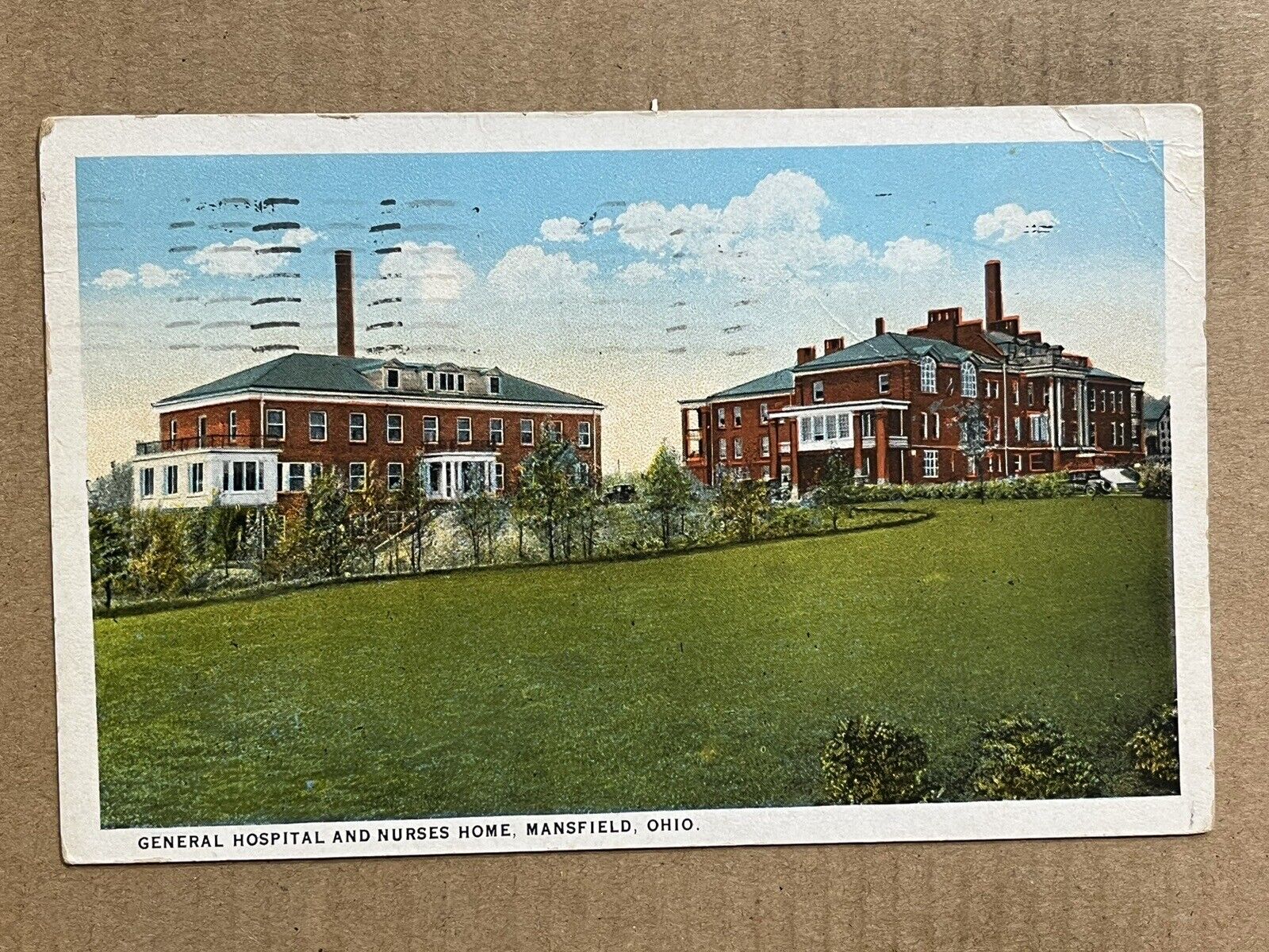 Postcard Mansfield OH Ohio General Hospital & Nurses Home Vintage PC