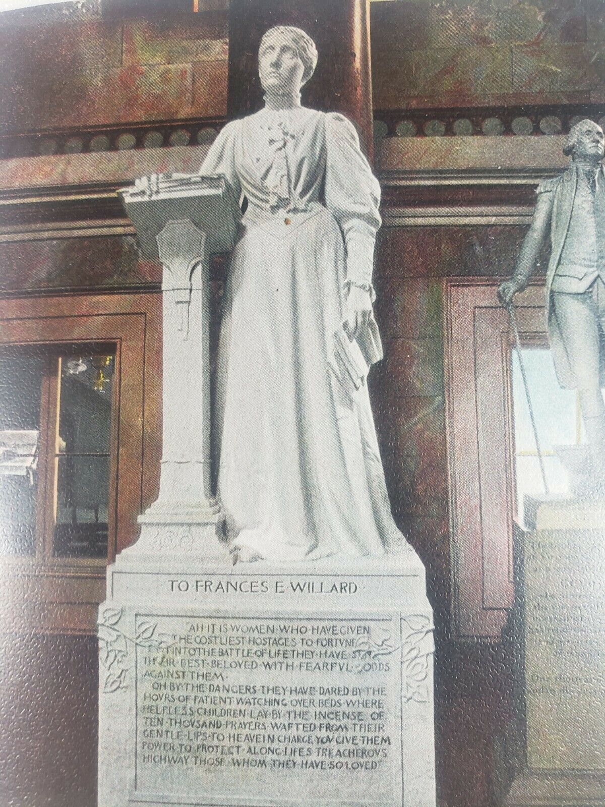 C 1905 Frances E Willard Tucks Series 2343 Statues at National Capitol Postcard