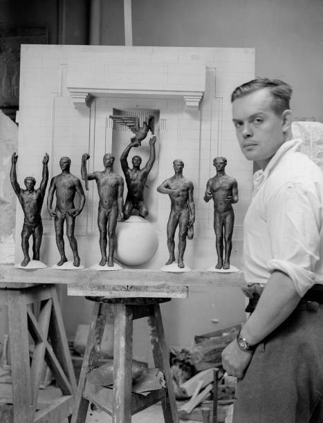1930 British Sculptor Maurice Lambert Old Photo
