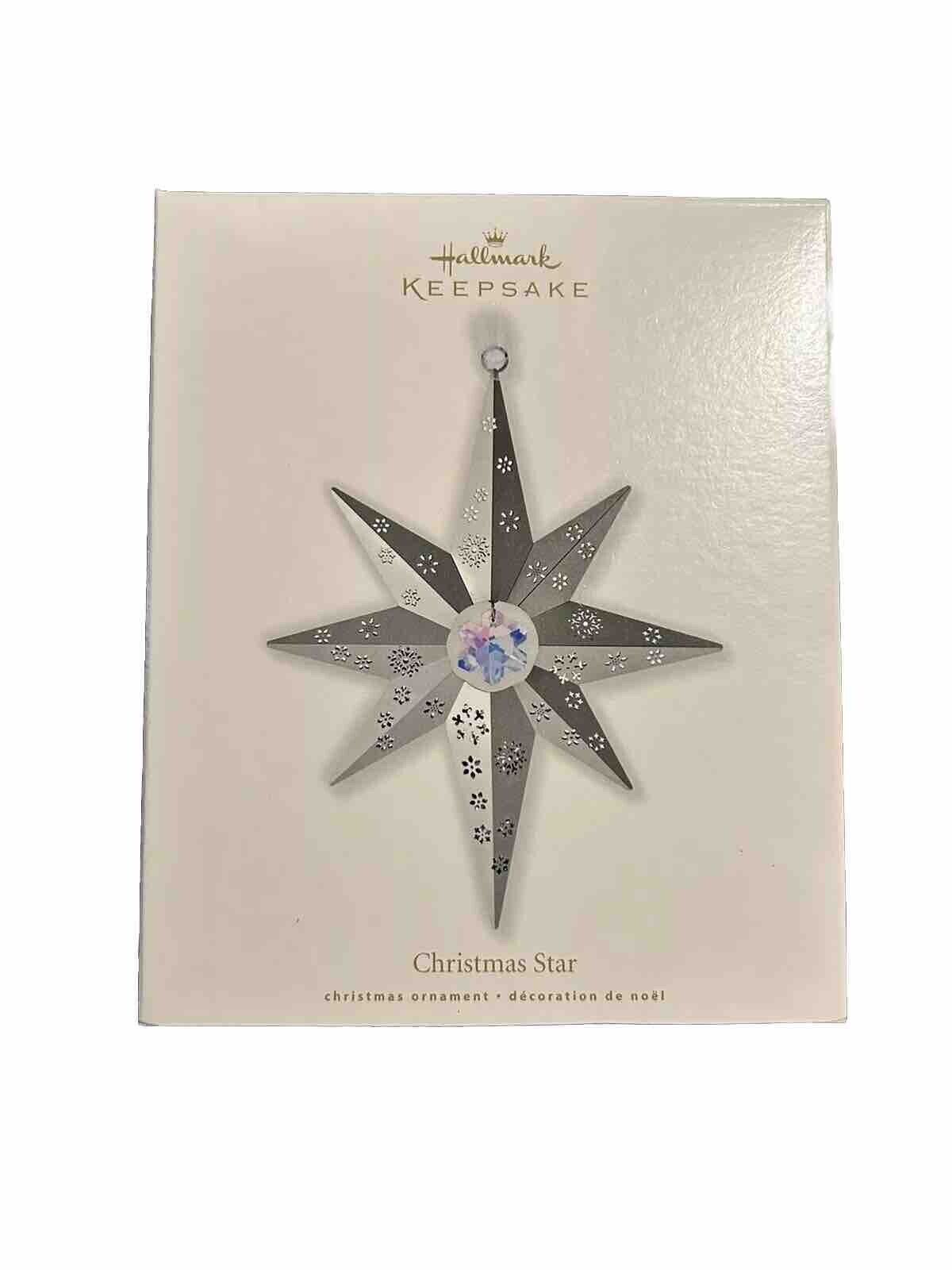 2010 Hallmark Ornament - CHRISTMAS STAR ~ Pierced Metal Shimmering Snowflake