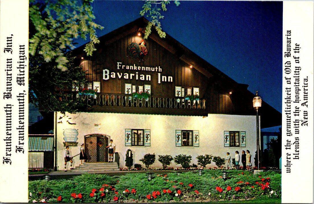 Vintage Michigan MI Frankenmuth Bavarian Inn Postcard ~ Ships FREE