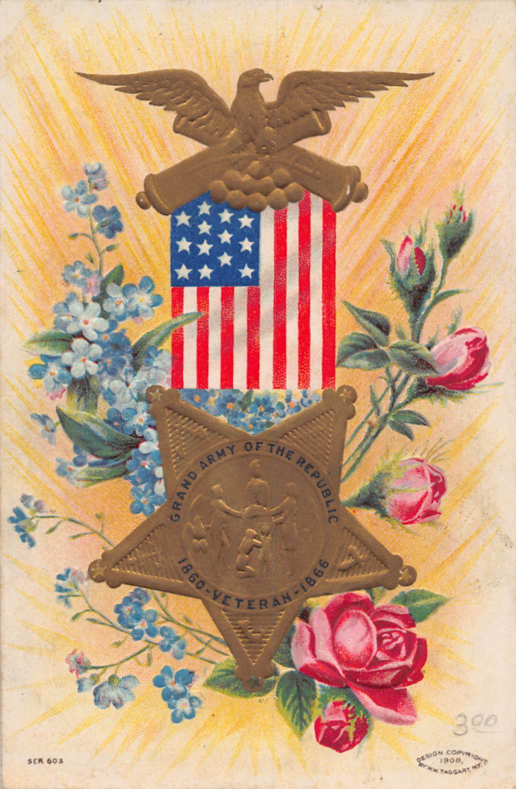 J83/ Patriotic Postcard c1910 G.A.R. Civil War Decoration Day 254