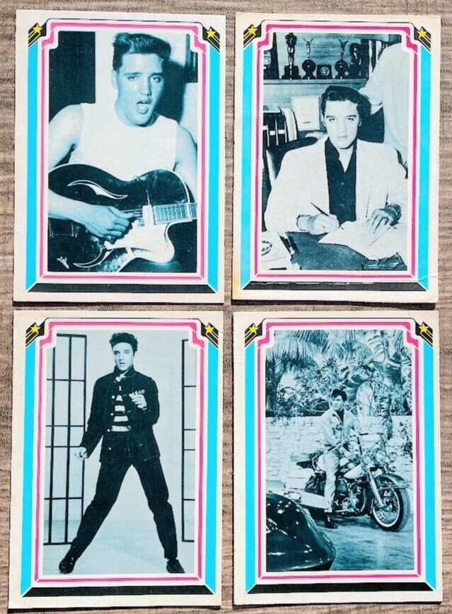 Elvis Presley 1978 Photo Trading Card Lot of 4 Boxcar Brand Cards 