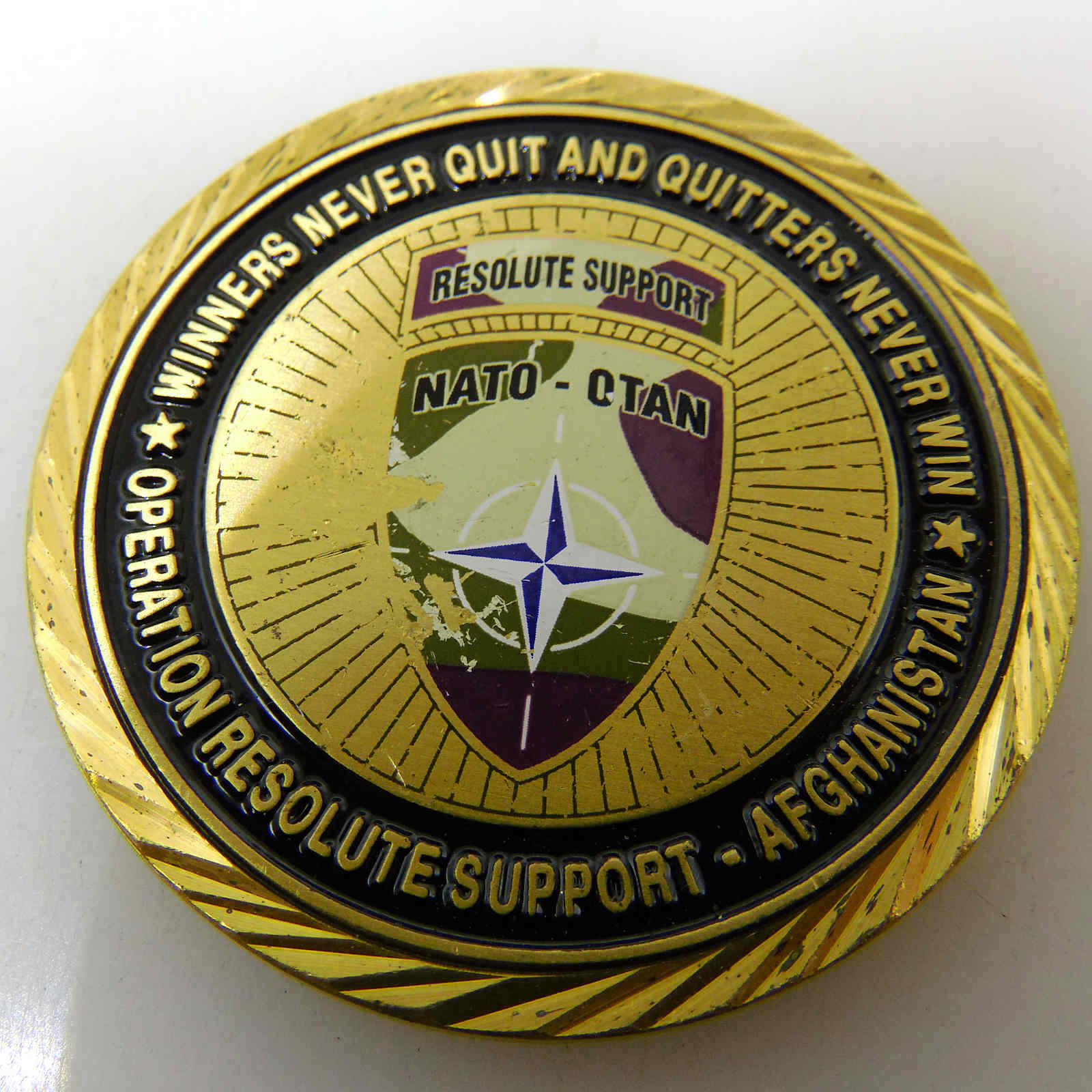 NATO OTAN OPERATION RESOLUTE SUPPORT AFGHANISTAN CHALLENGE COIN