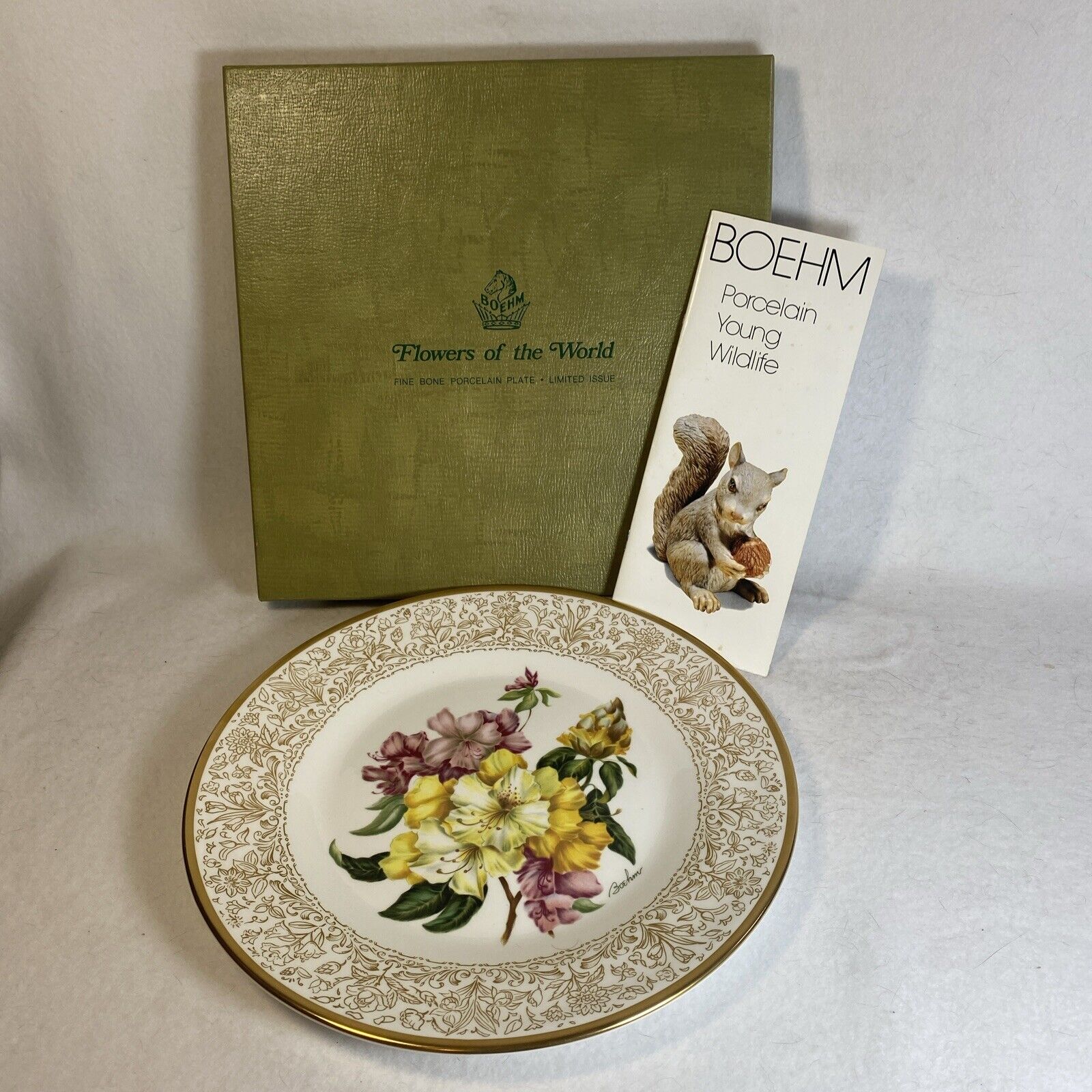 Flowers Of The World Collector Plate Boehm Lenox Rhododendron England 1979 NEW
