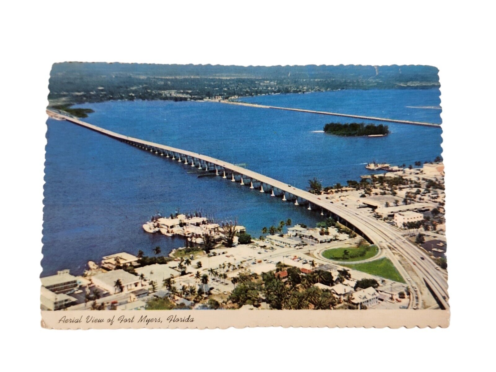 Postcard Florida FL FORT MYERS Aerial View Chrome posted 1978