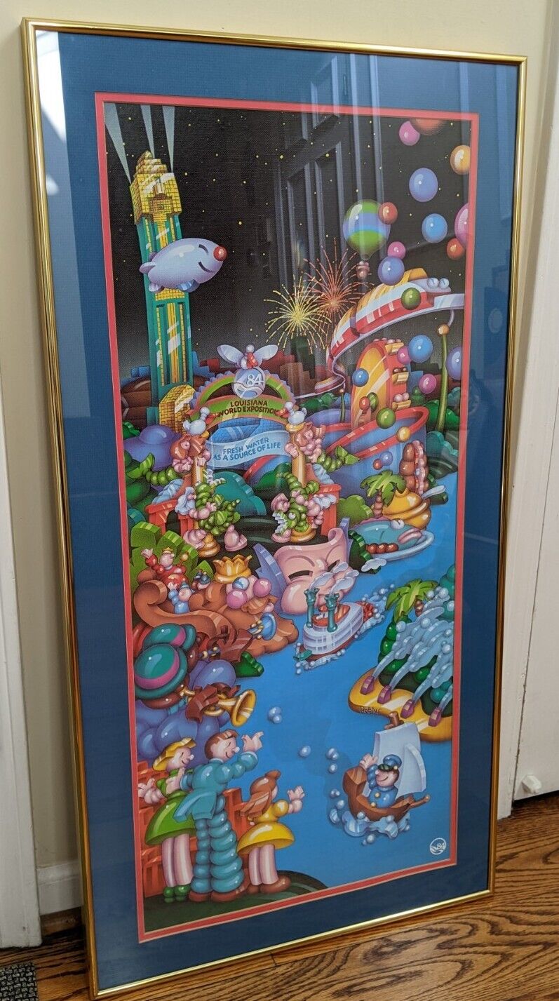 1984 Louisiana World Exposition Fresh Water as a Source of Life Print Framed