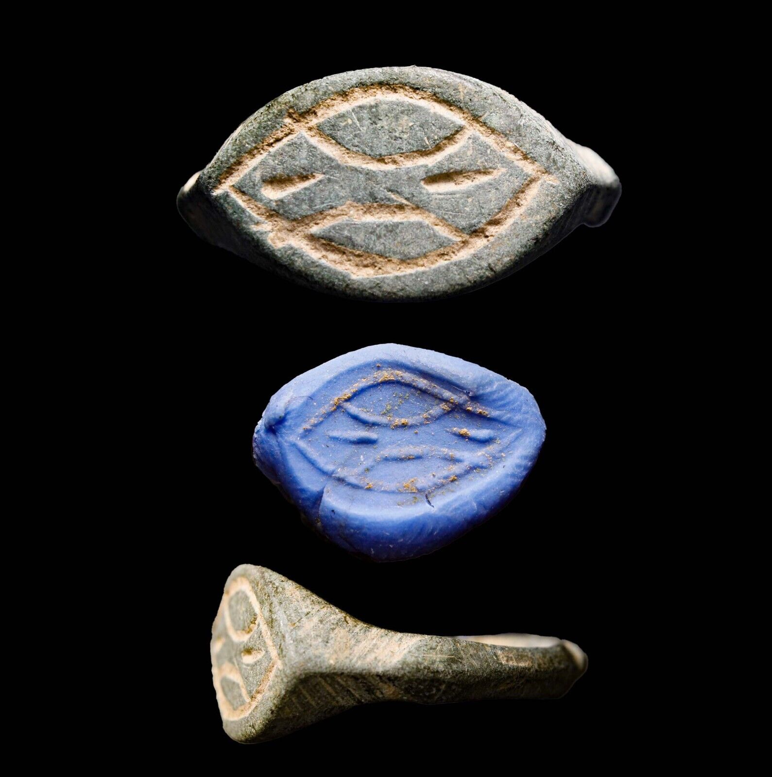 Judaea Ring Aramaic Symbol  WEARABLE Holyland Find Jewish Ancient Artifact wCOA