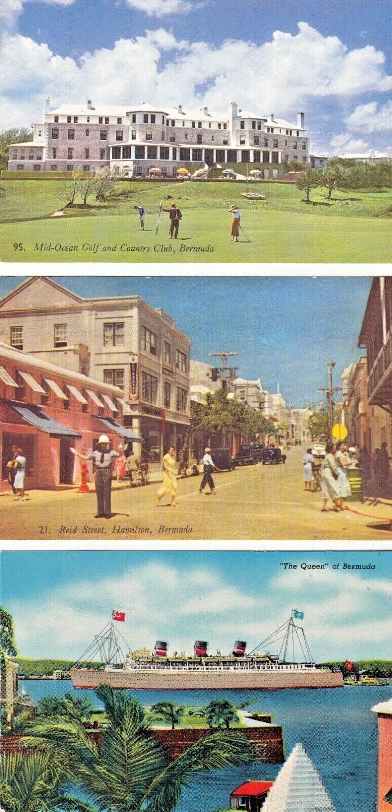 Bermuda 18 Vintage Postcards 1950s Unused St Georges Hamilton Elbow Beach etc