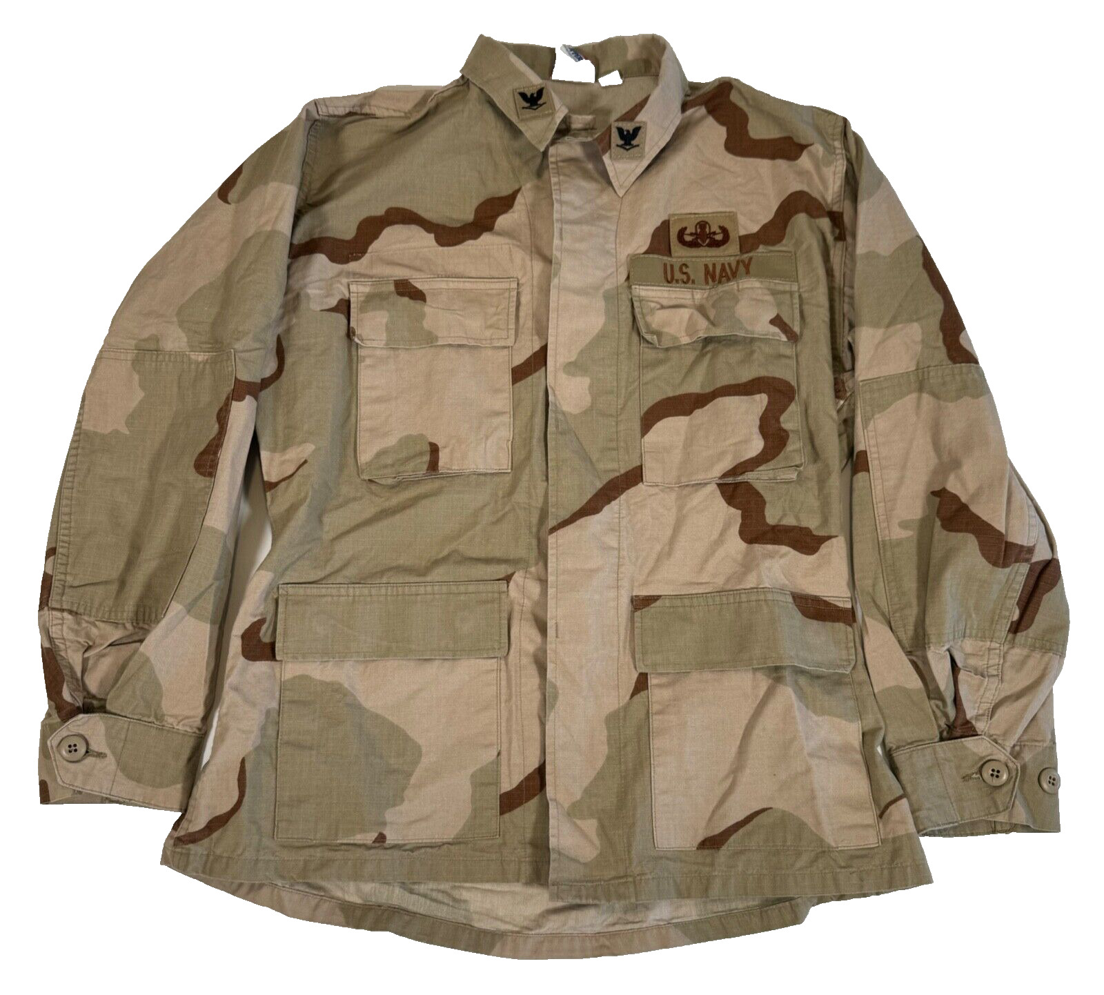 Propper US Navy EOD DCU Desert Camo Combat Uniform Coat Jacket X-Large Short