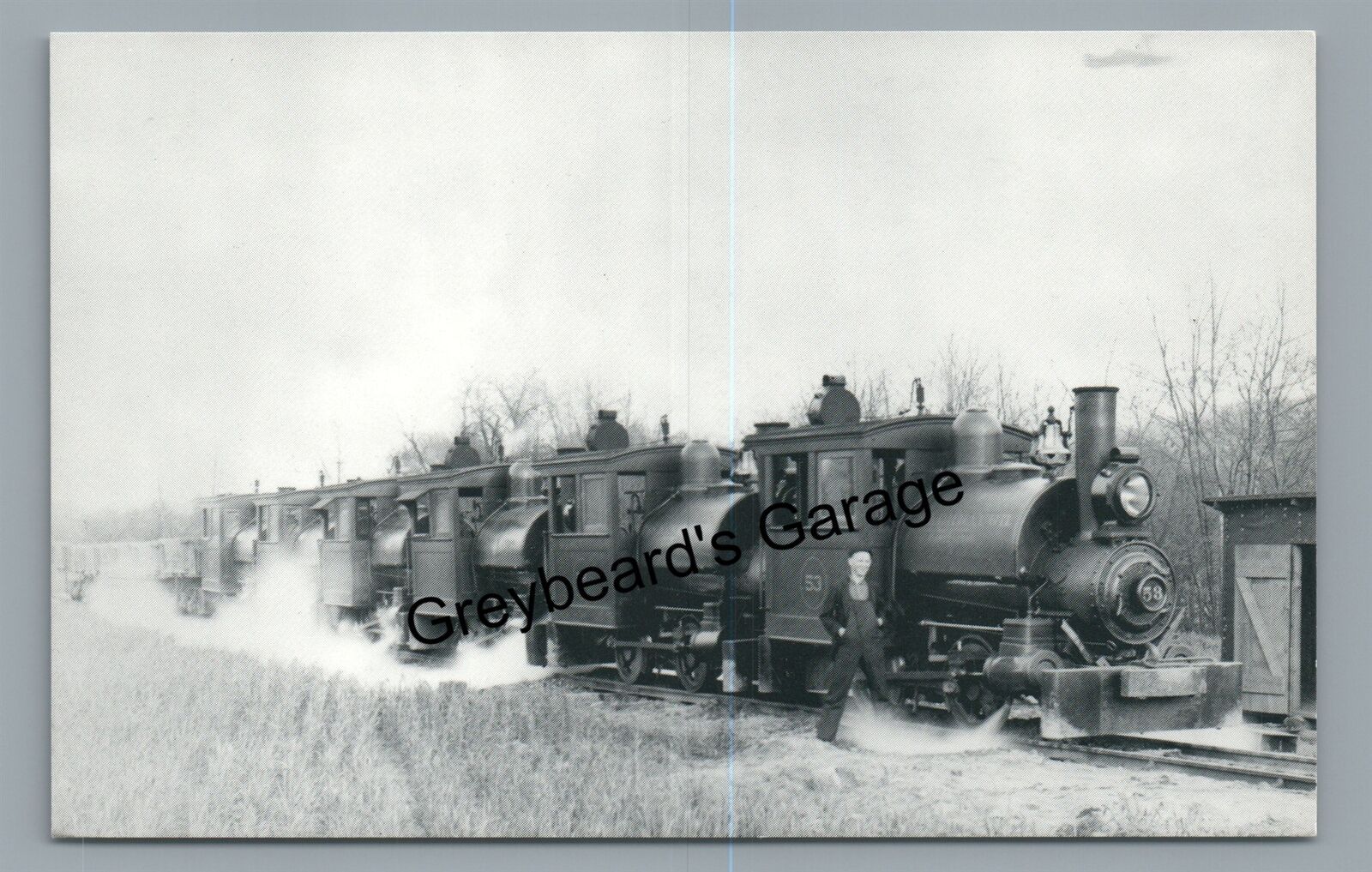 *REPRO* Railroad Train MARIETTA BAINBRIDGE PA Lancaster County Postcard